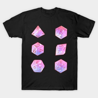 Pastel bisexual  dice set T-Shirt